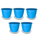 Go Hooked Plastic Planter Pots Set of 5 with Saucer Tray | Flower Pots Perfect for Home, Office & Garden Dcor | 8 Inch Duro Pot for Indoor & Outdoor Plants | Stylish & Modern Design Plant Containers