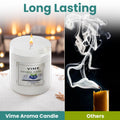 GoHooked white blueberry scented aromatherapy candle in a glass jar, 120 gm, 35-hour burn time.