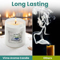 GoHooked white blueberry scented wax candle in a glass jar, long-lasting aroma for home decor and relaxation.