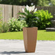 Go Hooked Matrix 24 Inch Big Flower Pot | Outdoor & Indoor Planter for Balcony, Garden & Terrace | Durable Lightweight Decorative Polymer Pot for Live & Artificial Plants (Brown)