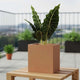 Go Hooked 10 Inch Cube Planter for Plants | Large Polymer Flower Pot for Balcony, Terrace, Home DÃ©cor, Indoor & Outdoor Gardening Balcony Terrace Home DÃ©cor | UV Resistant Durable Planter Pot (Brown)