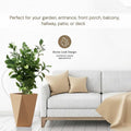 GoHooked modern brown diamond-textured polymer planter pot with a stone-look design. Lightweight and durable for indoor or outdoor use.