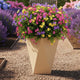 Go Hooked Diamond 24-Inch Planter Pot | Lightweight, Durable Polymer Pot for Flowers & Plants â€“ Modern Brown Gamla for Balcony, Terrace & Indoor Use