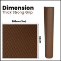 GoHooked brown EVA anti-slip fridge mat roll, waterproof and washable shelf liner, 45cm x 5m