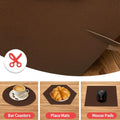 GoHooked brown textured EVA anti-slip shelf liner roll, waterproof and cuttable for kitchen, fridge, and drawers.