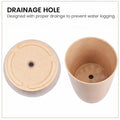 GoHooked brown plastic tower pot with drainage hole and saucer tray, 18 inch, modern style