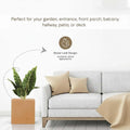 Go Hooked 10-inch brown polymer cube planter with a stone-look design, perfect for indoor or outdoor use.