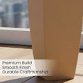 GoHooked 30-inch brown polymer flower pot with a smooth finish and wide base for indoor or outdoor use.