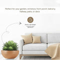 GoHooked brown polymer lotus bowl planter with stone-look design and drainage option, perfect for indoor or outdoor plants.