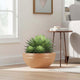 Go Hooked Lotus Bowl 25 Inch Big Flower Pot for Plants | Outdoor & Indoor Planter for Balcony, Terrace & Garden | Weather-Resistant, Lightweight, Durable Polymer Pot with Drainage Option (Brown)