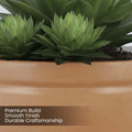 GoHooked brown polymer planter pot with drainage, 18-inch lotus bowl style for indoor/outdoor use.