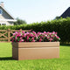 Go Hooked Recta 30x12 Inch Large Planter Pot | Big Size Outdoor & Indoor Pot for Plants | Modern Design, Lightweight & Durable Rectangle Polymer Flower Pot for Balcony, Terrace & Garden (Brown)