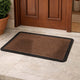 Go Hooked Rubber Door Mat 40x60 cm | Anti-Slip Floor Mat with Ribbed Textured Surface | Heavy Duty Dust & Dirt Trapper Doormat for Home Entrance, Kitchen, Bathroom, Office Indoor Use (Brown)