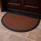 Go Hooked Rubber Half Circle Door Mat 70x44 cm | Anti Slip Waterproof Entrance Door Mat for Home & Office | Outdoor Semi Circle Main Door Floor Mat for Bathroom, Kitchen Bedroom | Royal Sunburst Brown