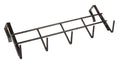 GoHooked brown stainless steel over-the-door organizer rack with 5 hooks for closets, bedrooms, and bathrooms.