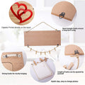 GoHooked brown MDF wood sign with twine and clips for photos, featuring red hearts and "This Is Us" text.