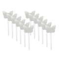 GoHooked white butterfly-shaped plant name tags, set of 12, for garden markers.