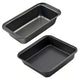 Go Hooked Carbon Steel Baking Pan Pack of 2 | Non-Stick Square Cake Pan & Loaf Bread Pan | Oven Safe Bakeware for Cake, Brownies, Bread & Lasagna | Durable Easy Release Baking Tins
