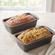 Go Hooked Carbon Steel Loaf Pan for Baking Bread Cake Pack of 2 | Non Stick Rectangular Bakeware Tin | Oven Safe Durable Cake Mould for Bread Loaf Brownies Tea Cakes | 25.4 x 13 x 6.3 cm
