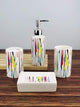 Go Hooked Ceramic Stylish Designer Bathroom Set | Beautiful Bathroom Accessories Set| Designer Bath Sets (4-Piece)