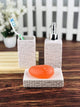 Go Hooked Ceramic Stylish Designer Bathroom Set | Beautiful Bathroom Accessories Set| Designer Bath Sets (3-Pieces Set)