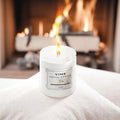 GoHooked white chamomile scented aroma candle in a jar, 120 gm, hand-poured, with a 35-hour burn time.