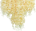 GoHooked champagne silk wisteria vine garland, 12 pack, 3.6 feet each, for wedding and home decor.