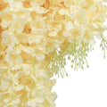 GoHooked champagne silk wisteria vine garland, 12 pack, 3.6 feet each, for wedding and party decor.