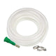 Go Hooked Garden Braided Water PVC Clear 15 Metre Hose Pipe with Hose Connector with 2 Clamps for Watering Home Garden Flower Plants.