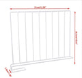 Go Hooked white coated iron closet shelf divider, 13" wide, 10.6" high, space-saving organizer.