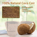 Go Hooked 4-inch natural coco coir seed starter pots, biodegradable and eco-friendly for healthy plant growth. Pack of 10.