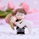 Go Hooked Couple Figurines Bride Kissing Groom Romantic Couple Figurines for Cake Decoration|Home Decor Miniatures| Valentine's Day Gifts |Birthday Gifts