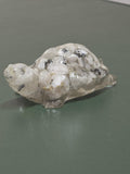 GoHooked clear crystal tortoise figurine with inclusions and gold flecks, for luck and career growth.