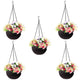 Go Hooked Plastic Hanging Pot, Dark Brown, Pot Diameter-7.1 Inch, Pot Height-4.8 Inch, Pot Thickness-3 mm, Chain Length-13 inch Approx., 5 Pieces (RATTANDBRWN-5PCS)