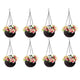 Go Hooked Pots | Plastic | Hanging Pot | Dark Brown | Pot Diameter- 7.1 Inch | Pot Height-4.8 Inch | Pot Thickness-3 mm | Chain Length-13 inch Approx. | 8 Pieces