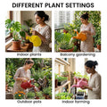 GoHooked elephant-shaped 1.5L watering can and spray bottle in yellow, orange, red, and pink, for indoor plants, balcony gardening, outdoor pots, and indoor farming.