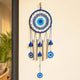 Go Hooked Evil Eye Dreamcatcher Wind Chime with Bells & Hanging Beads 64cm Height| Blue Wall Hanging Decoration for Positive Energy, Good Luck & Home Décor, Balcony, Living Room & Gift (Design F1)