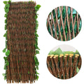 GoHooked expandable wood fence trellis with artificial green ivy leaves, 60 x 20 inches, pack of 2.