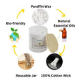GoHooked white paraffin wax aroma candle with fruit fusion fragrance, 120 gm, 35 hr burn time, reusable jar, 100% cotton wick.