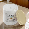 GoHooked white glass jar candle with Fruit Fusion aroma, 100ml, hand-poured for aromatherapy and home decor.