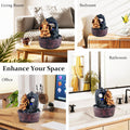 GoHooked Lord Ganesha polyresin tabletop fountain with LED lights and adjustable water flow. Ideal for Pooja room, meditation, home & office decor.
