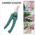 Go Hooked green and silver heavy duty gardening pruners with stainless steel blades and ergonomic handles.