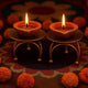 Go Hooked Metal Pedestal Candleâ€¯&â€¯Diya Stand in Matte Gold Finish Set of 2pcsâ€“ Multipurpose Decorative Tealight Candle Holder for Diwali, Homeâ€‘Temple, Festive & Table Centrepiece