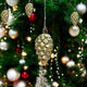 Go Hooked Christmas Decoration Hanging Pine Ornaments Festive Home Decor for Trees, Walls & Doors | Durable, Vibrant & Reusable (Golden, Pack of 6)