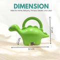 GoHooked green plastic dinosaur watering can, 1 liter capacity, ideal for kids and house plants.