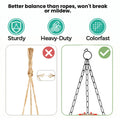 GoHooked green plastic hanging planter with metal chain, sturdy and heavy-duty design.