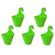 Go Hooked Plastic Hanging Planter for Plants, Vertical Gardens, Modern Living, Greenery, Compact Living Spaces, Railing Flower Pots, Pot Diameter (22 cm), Pot Height (17 cm) (Set of 5) (Green)