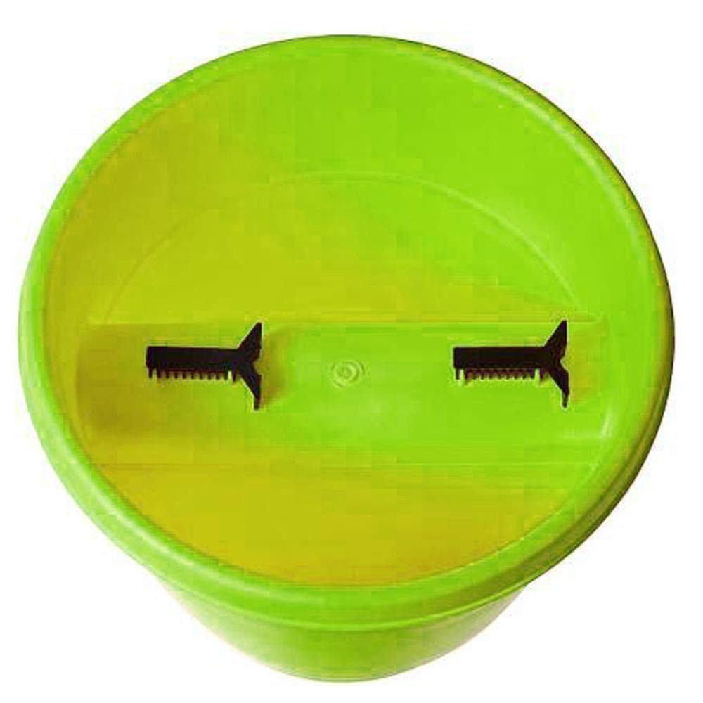 GoHooked 12-inch green plastic railing planter with a modern style and a set of 3. Features a lightweight design.