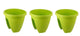 Go Hooked Flower Pots | Railing Pots | Hanging Planters | Flower Pots | 12 Inch | Green | Set of 3