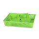 Go Hooked 4-Piece Green Plastic Tray Set â€“ Multipurpose Organizers for Stationery, Dressing Table, and Storage â€“ Durable & Space-Saving